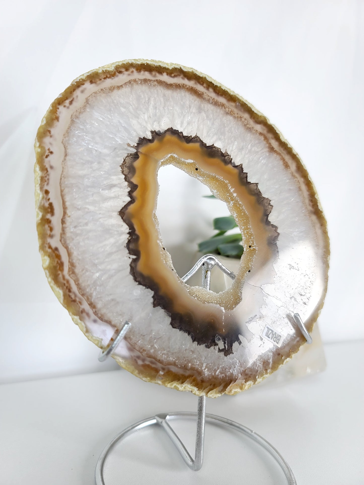 Agate Slab On Stand • Brazil