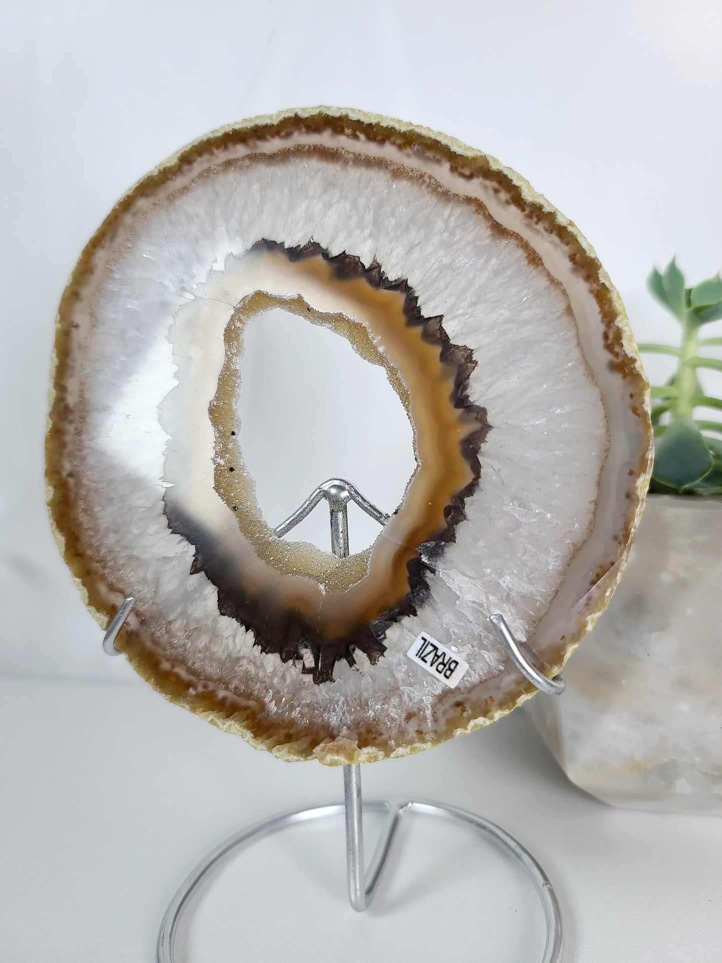 Agate Slab On Stand • Brazil